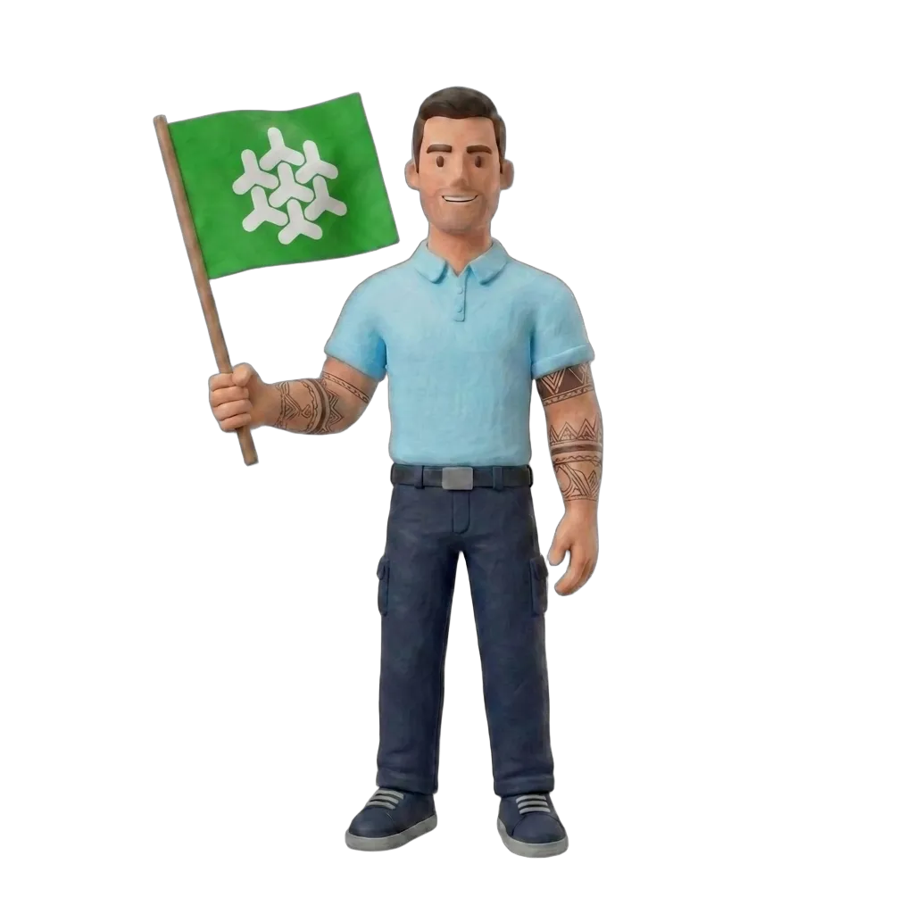 Verhuizer met Dronten vlag