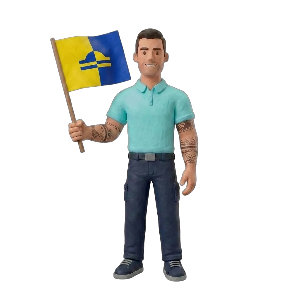 Verhuizer met Ede vlag