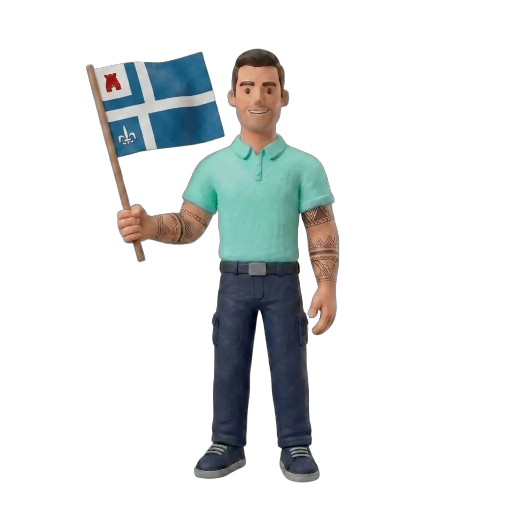 Verhuizer met Emmeloord vlag