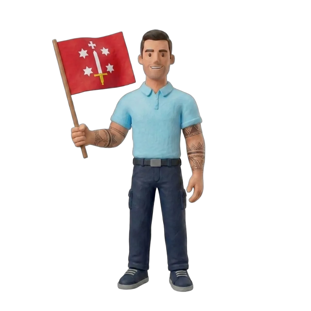 Verhuizer met Haarlem vlag