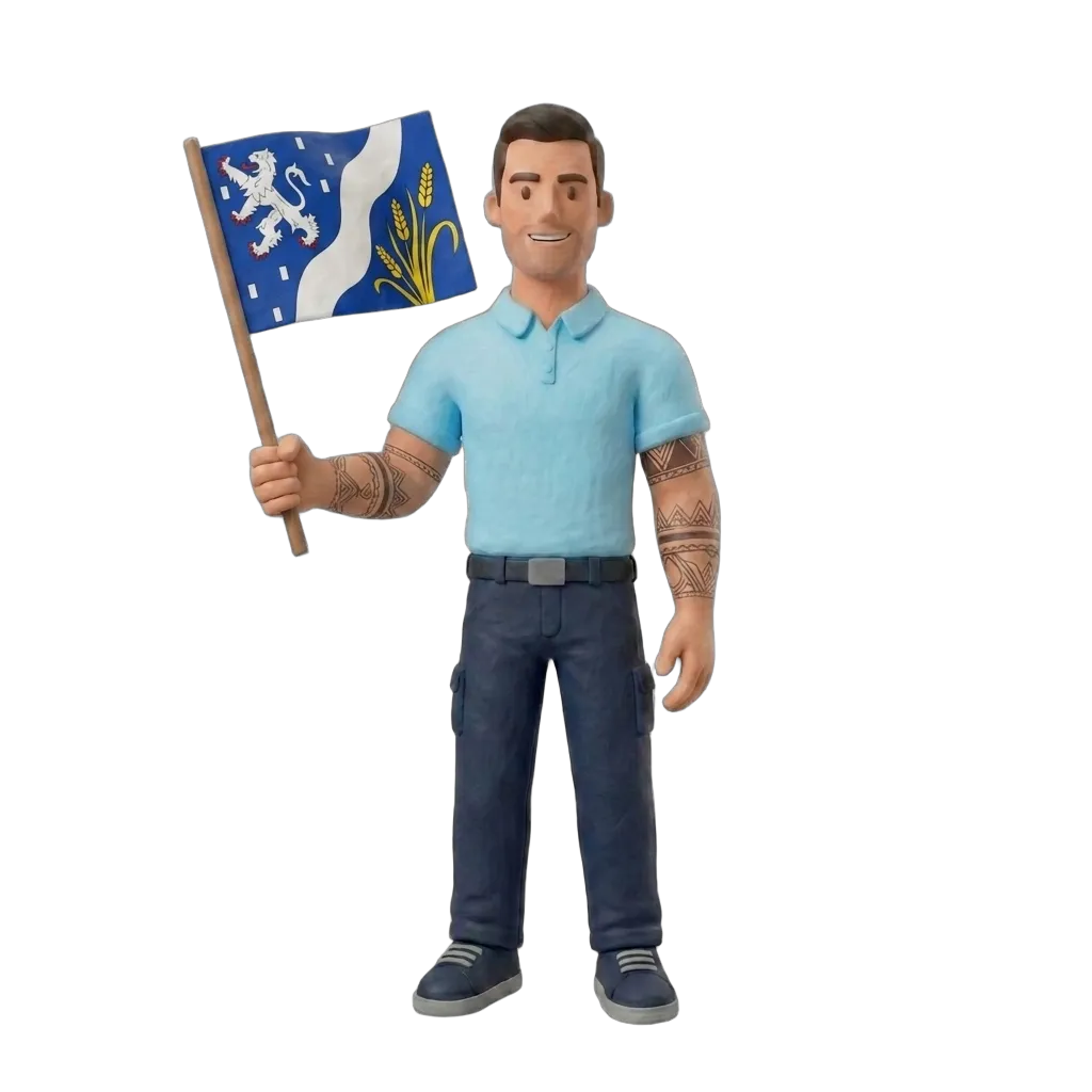 Verhuizer met Hoofddorp vlag