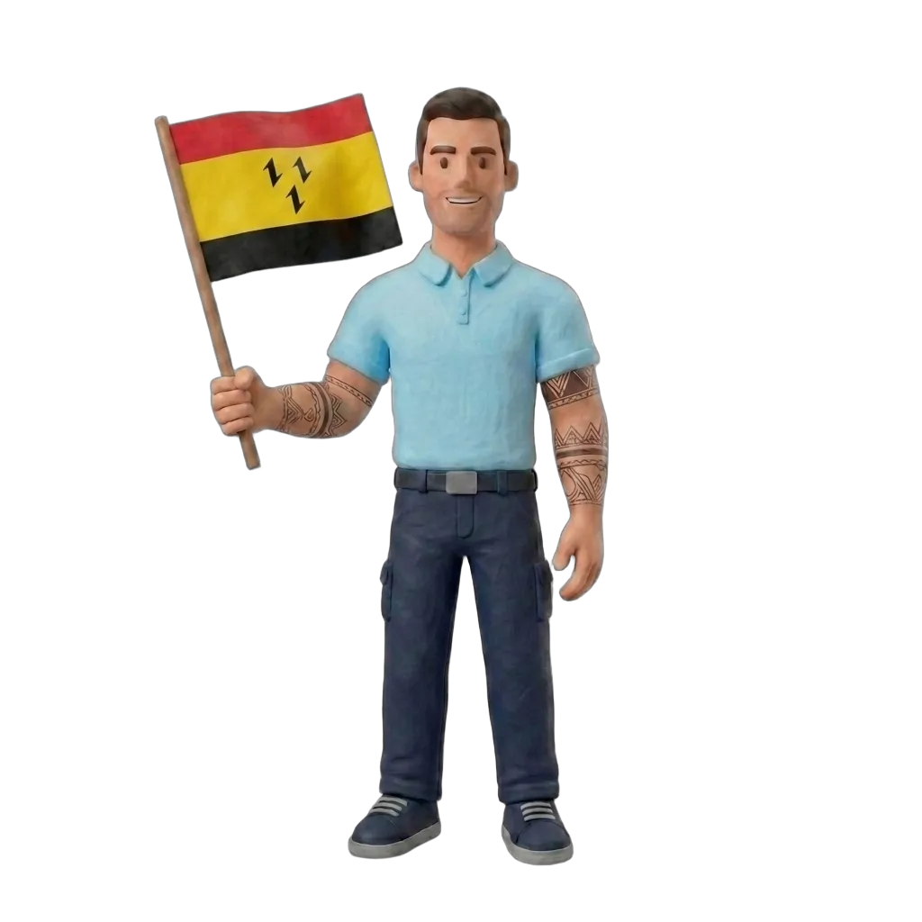 Verhuizer met Purmerend vlag