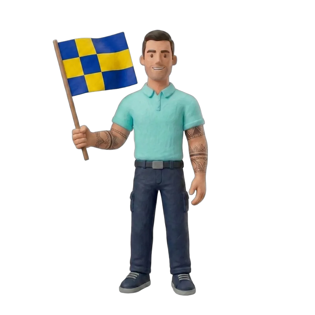 Verhuizer met Tilburg vlag