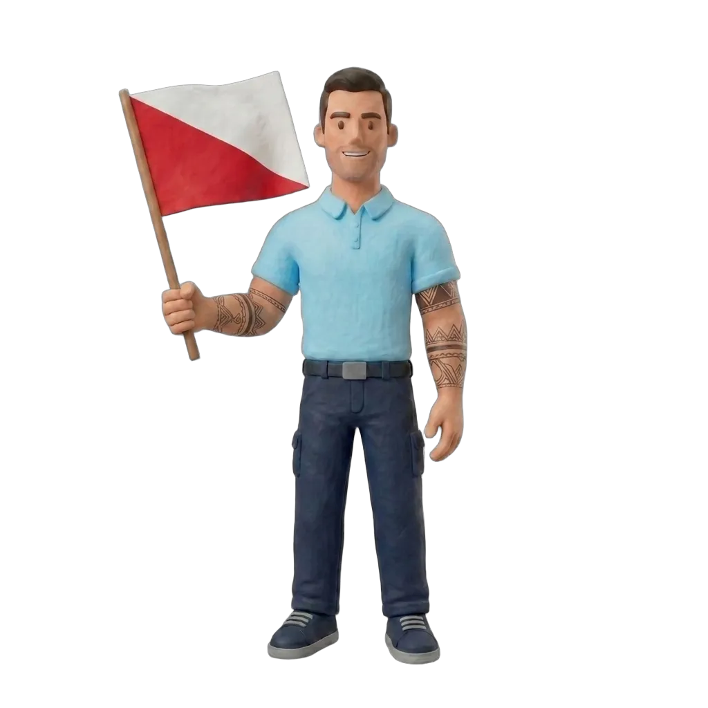 Verhuizer met Utrecht vlag